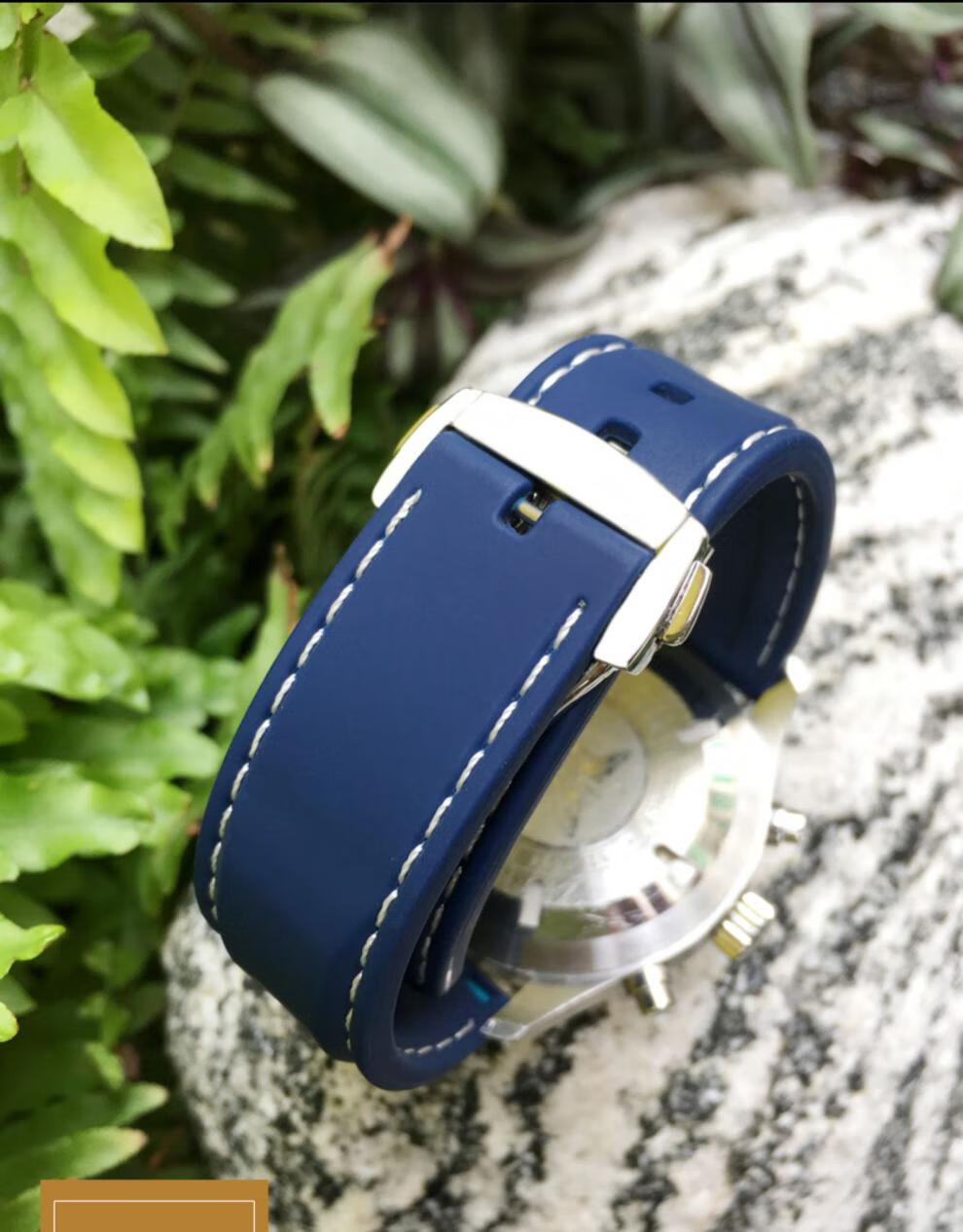 官方品质 适配原装万国飞行员橡胶表带 橡胶手表带适用帝舵浪琴贝伦赛