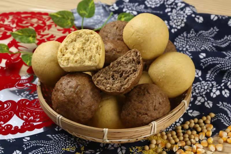 馍婆婆手工杂粮粗粮馒头黑麦玉米苦荞每个100克代餐饱腹无添加 杂粮