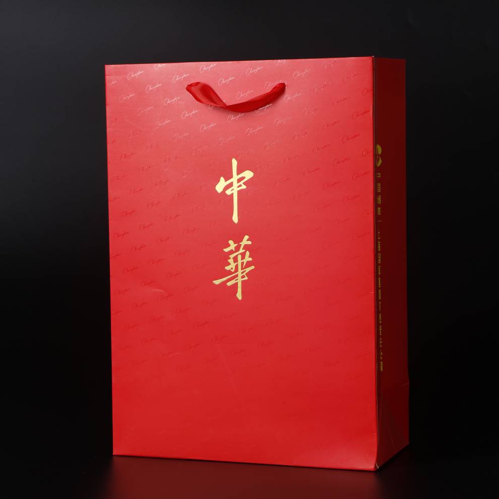 烟酒礼品袋 中华礼品袋袋子中国礼品袋手提纸袋两条五条装放烟的袋子