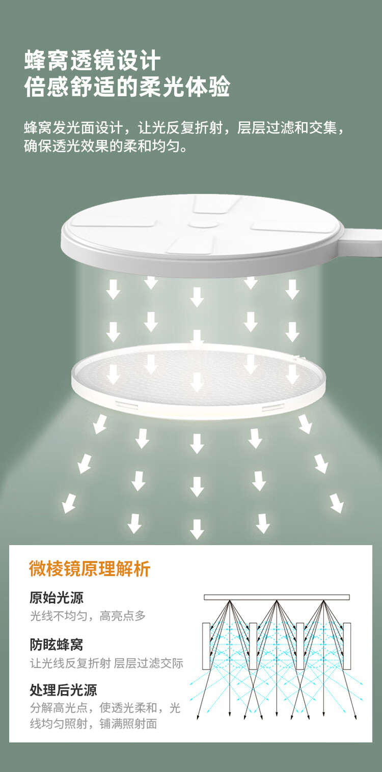 9，好眡力充電台燈學習專用學生兒童書桌護眼燈LED閲讀寫字牀頭燈 充電插電兩用款 6档調光3档調色 觸摸開關