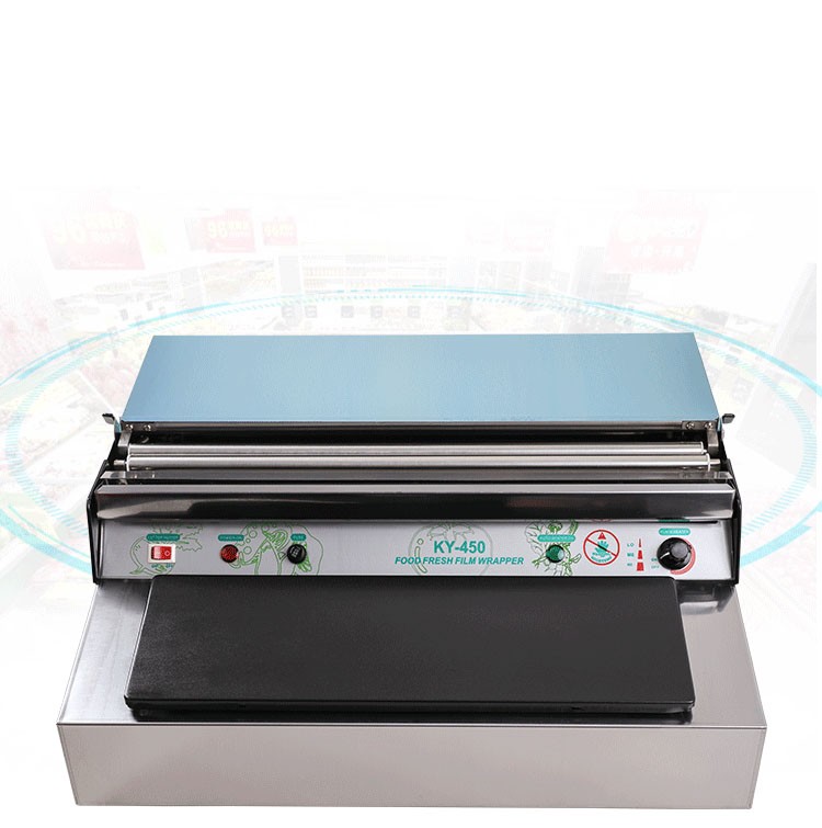 机商用包装机超市蔬菜水果全自动封口机封膜切割机器塑料托盘封膜机