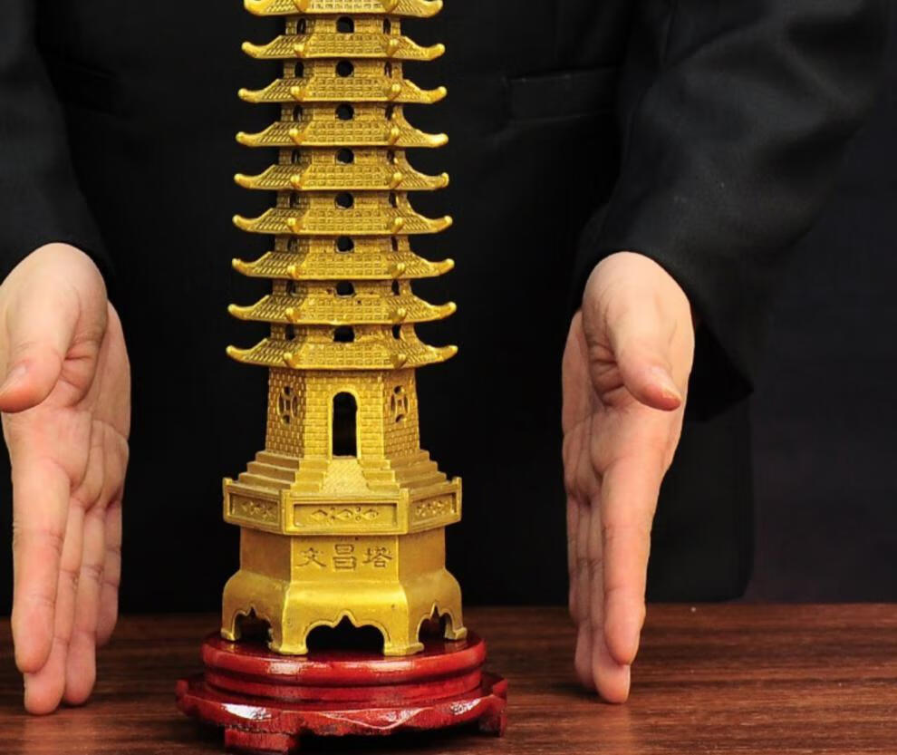 济凯铜文昌塔摆件九层十三层塔书房办公室学业考试事业升职工艺品摆件