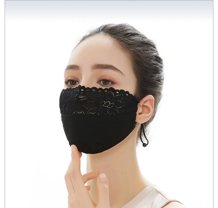 性感蕾丝面罩 夏季面罩时尚蕾丝透气性感防晒优雅防尘脸罩女神小脸