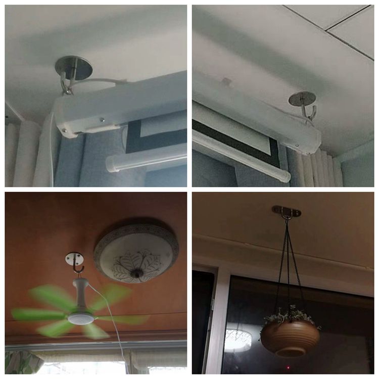 不锈钢家用顶装吊钩顶钩墙顶天花板幕布沙袋包吊扇灯挂钩房顶风扇u型