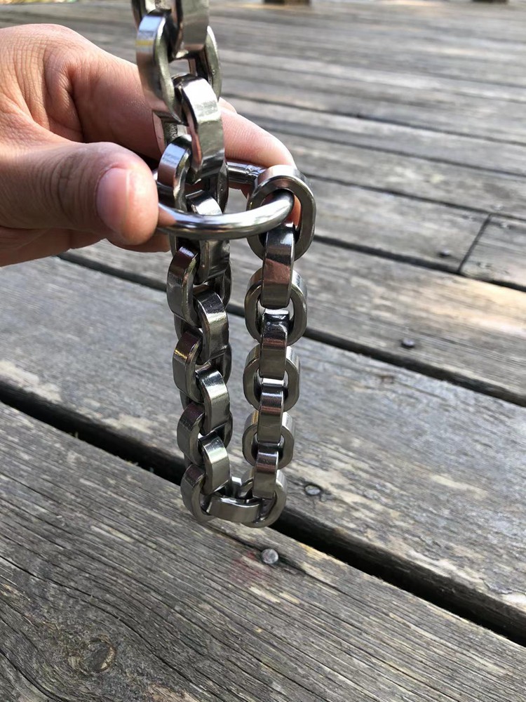 大型犬防爆脖链罗威纳卡斯罗藏獒猛犬脖套不锈钢遛狗冲链狗项圈定制款