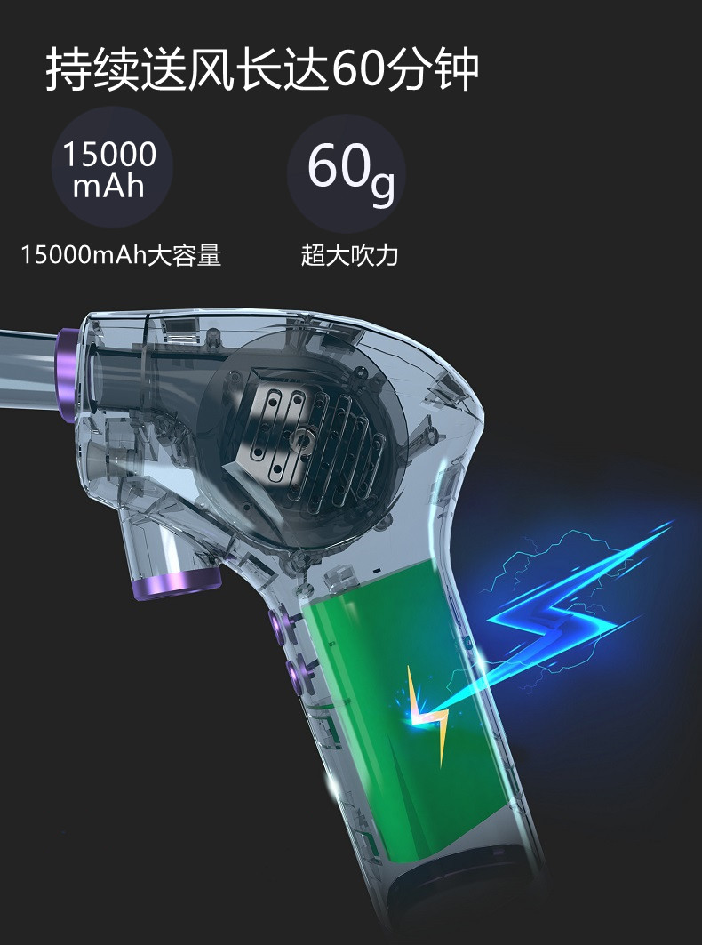 电动高压吹尘吹机 awkici电动气吹单反相机镜头除尘神器电脑键盘皮吹