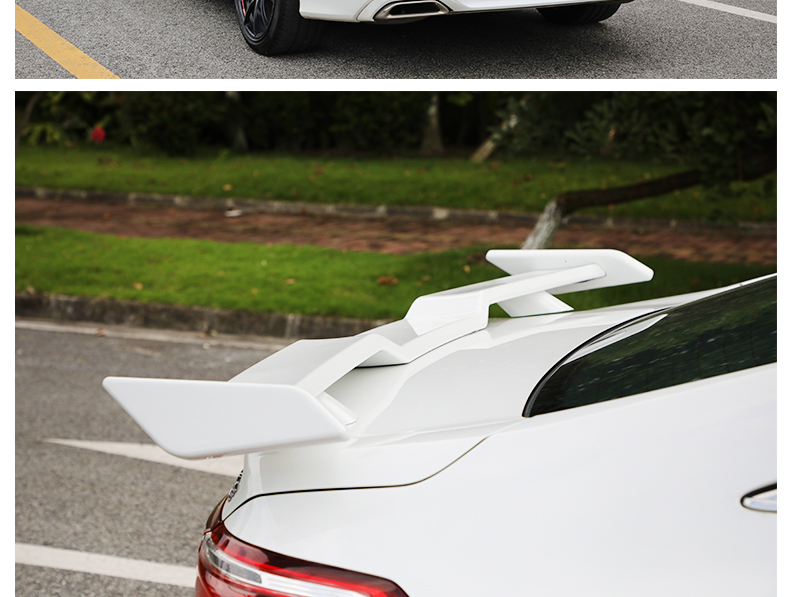 轿车通用款海鸥大尾翼飞机款小车欧版翼外饰改装亮黑大鸥翼通用款捷豹