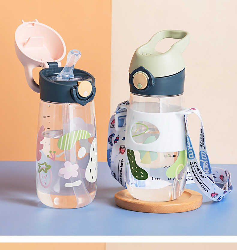 光一儿童水杯夏季吸管杯子上学专用女孩小学生可爱幼儿园夏天男孩 米