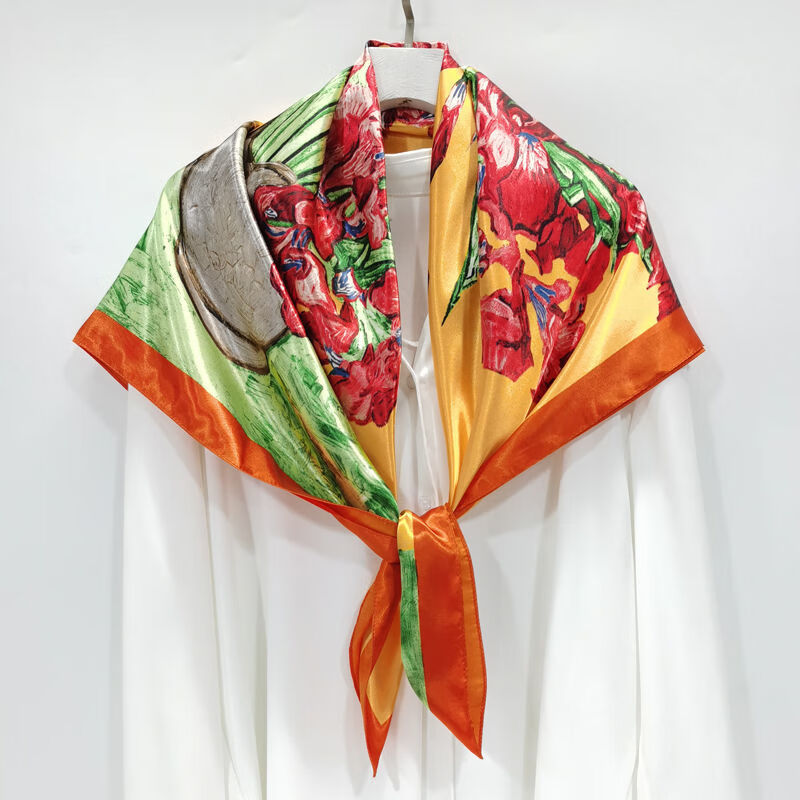 大方丝巾春夏季丝巾女士大方巾中老年妈妈秋冬款百搭围巾防晒披肩纱巾