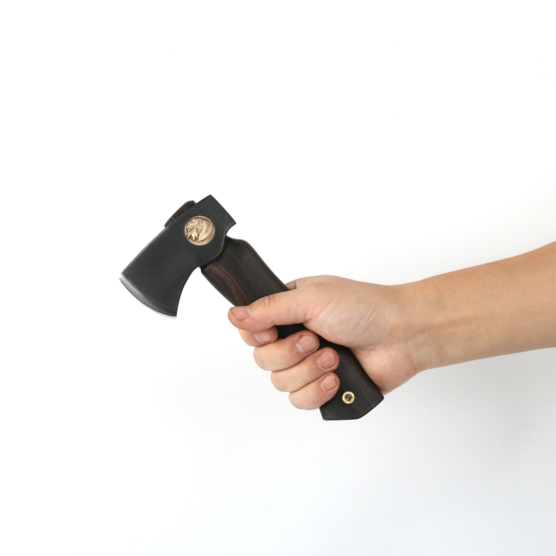 定制手斧edc随身户外小斧头帮道具440c钢制木柄小型迷你斧 小斧头