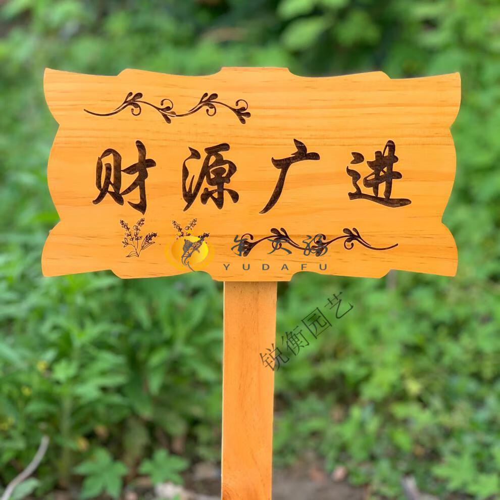 插地牌定制木牌子公园菜园菜地木质草地种植区指示牌立式插地牌爱护