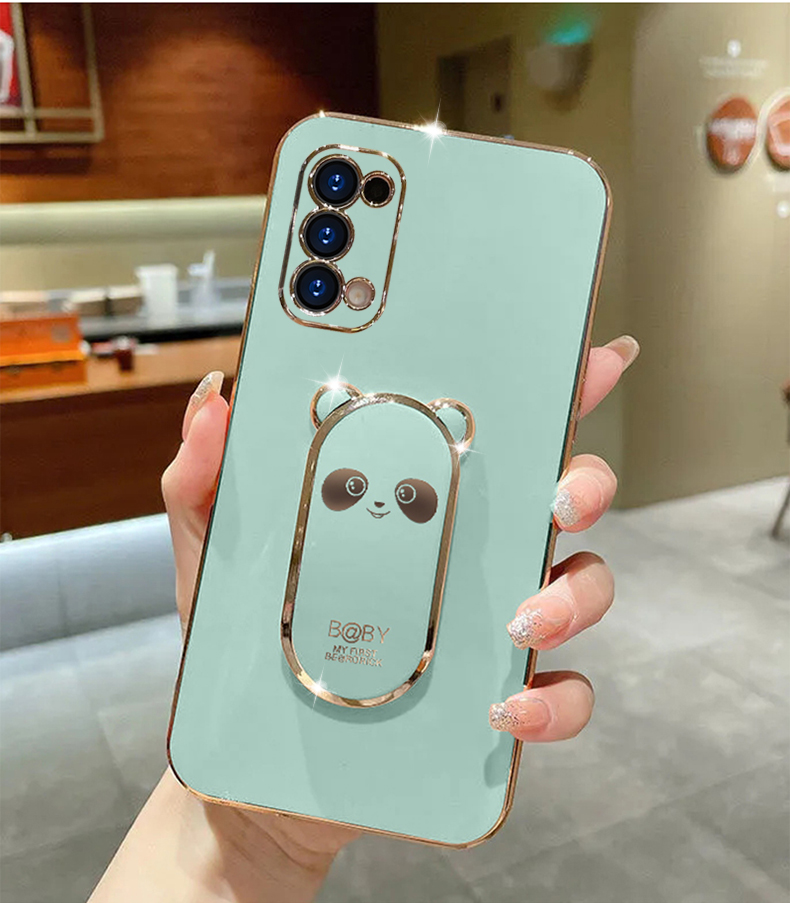 空氪适用于opporeno5手机壳reno5k直边电镀新款女轻奢reno5pro软壳