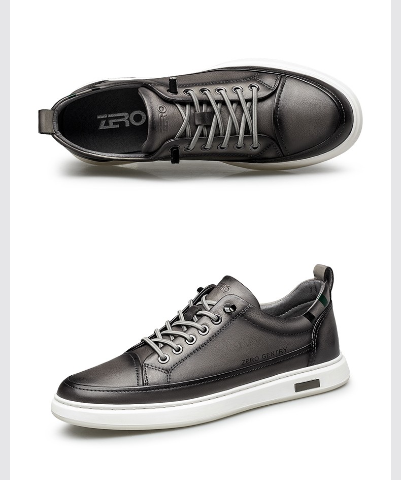 zero零度男鞋2021秋季男士新品板鞋舒适韩版休闲鞋免系带休闲皮鞋子男