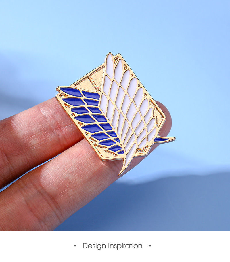 进击的巨人周边徽章自由之翼胸针卡通可爱日系情侣调查兵团金属勋章