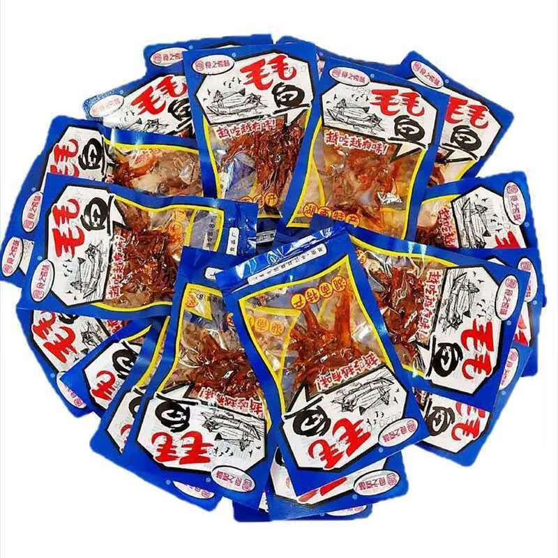 湖南岳阳特产80后儿时香辣毛毛鱼下酒即食25包50包100包多选香辣味25