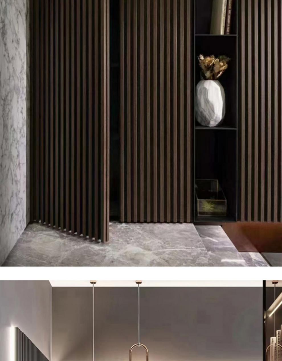 实木格栅板电视背景墙装饰板木格栅饰面板生态吊顶凹凸护墙长城板