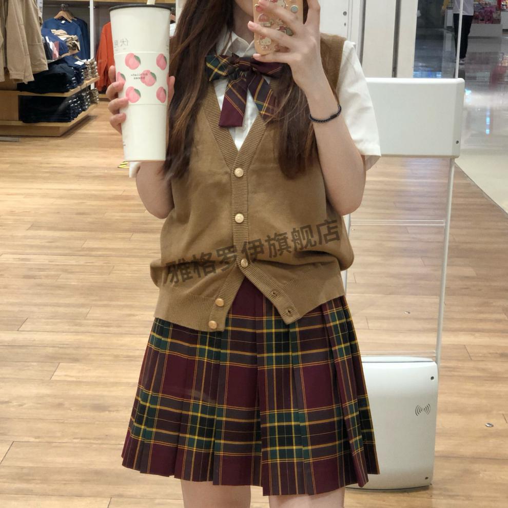 雅格罗伊 jk制服套装冬季半身裙全套秋季山楂树格裙校供感学院风西装