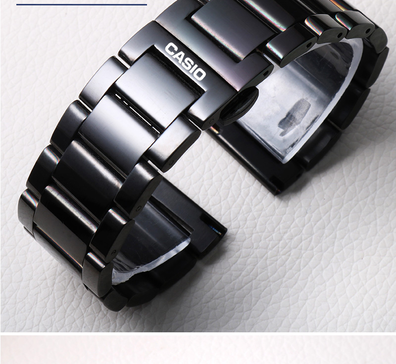 卡西欧剑鱼表带卡西欧手表带原装款钢带男女蝴蝶扣1374mtp1375vd01