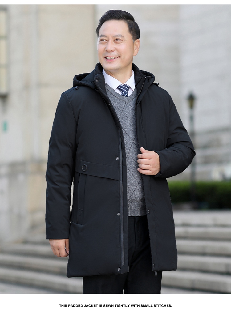 支持鸿星·尔克冬季新款中老年男士保暖棉衣加厚棉服外套爸爸装棉衣a