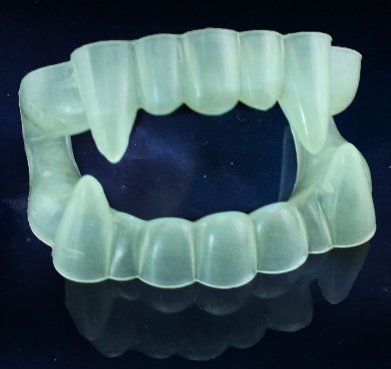 景秀江山 可伸缩吸血鬼牙套 愚人节整人玩具搞怪夜光假牙套万圣节吸血