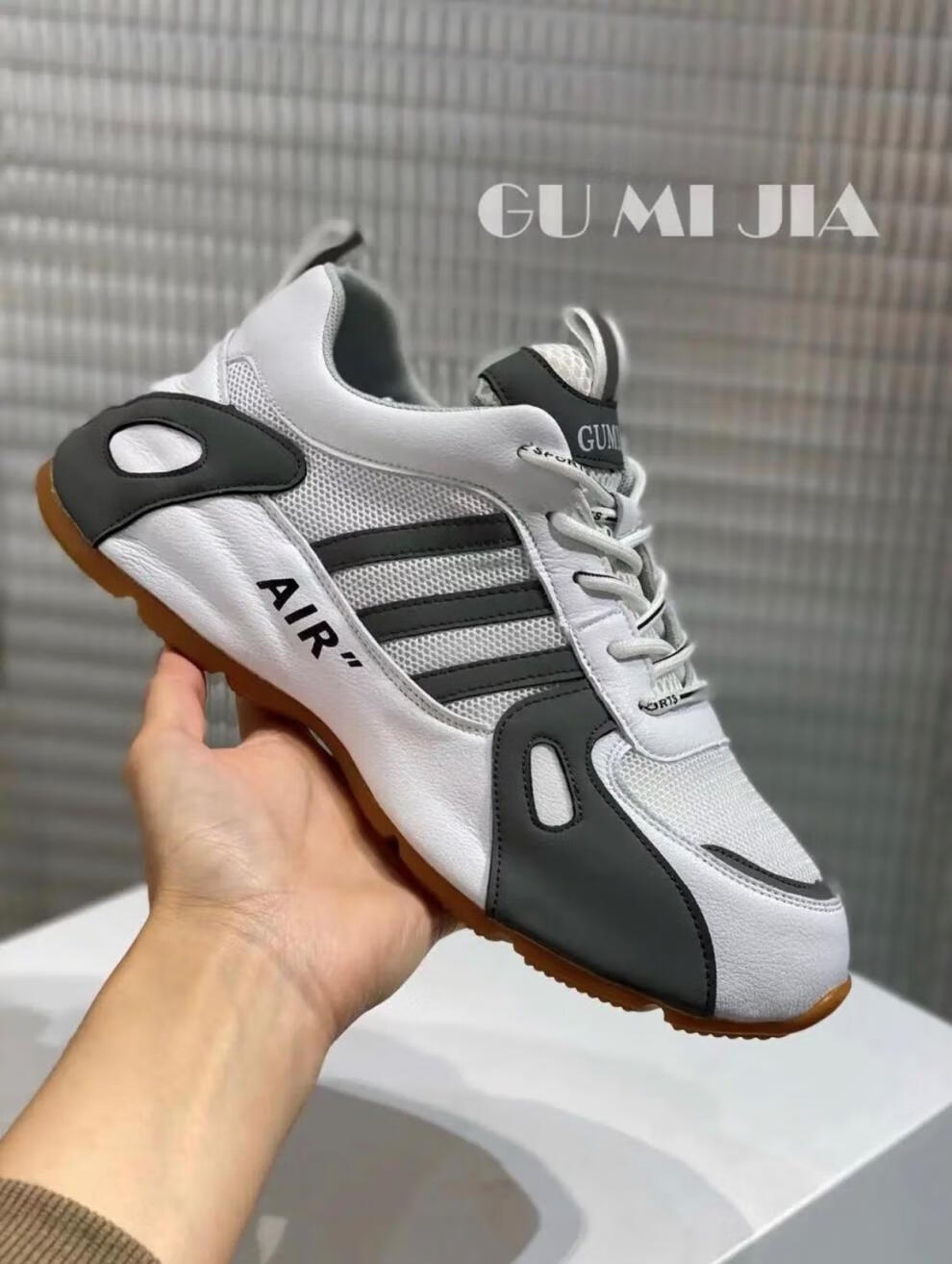 抖音同款004广州古米茄鞋服有限古米茄新款男鞋新款包子鞋6605灰蓝41