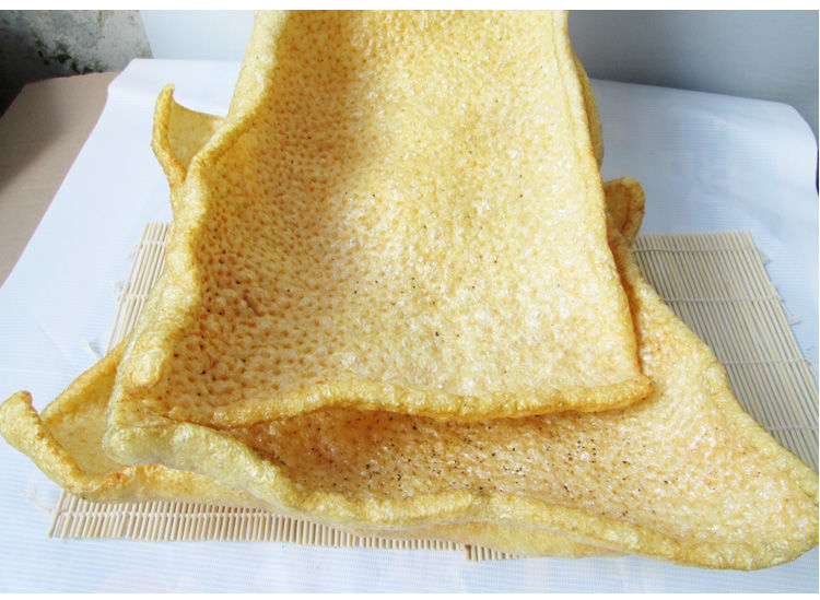 加厚猪脊皮爆沙猪皮沙炒沙爆猪肉皮肚非油炸浮皮皮肚出口香港 250g