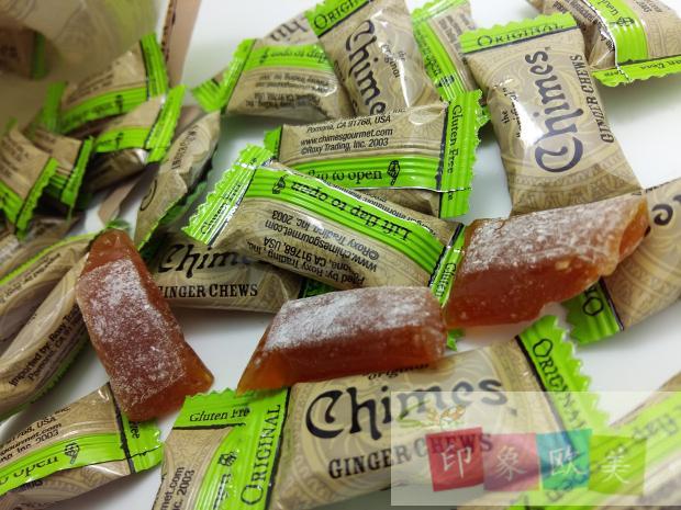 美国进口零食糖果chimesginger原味软姜糖天然丝滑耐嚼1418g薄荷味