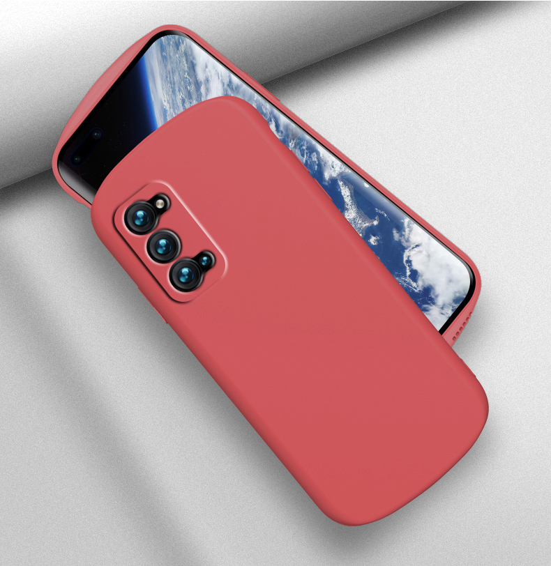 maimke椭圆形适用opporeno4手机壳reno4pro曲屏reon4se液态硅胶oppo