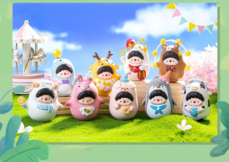 女学生公仔玩具礼物盲盒摆件企鹅款开盒确认芝麻娃娃不倒翁生日派对