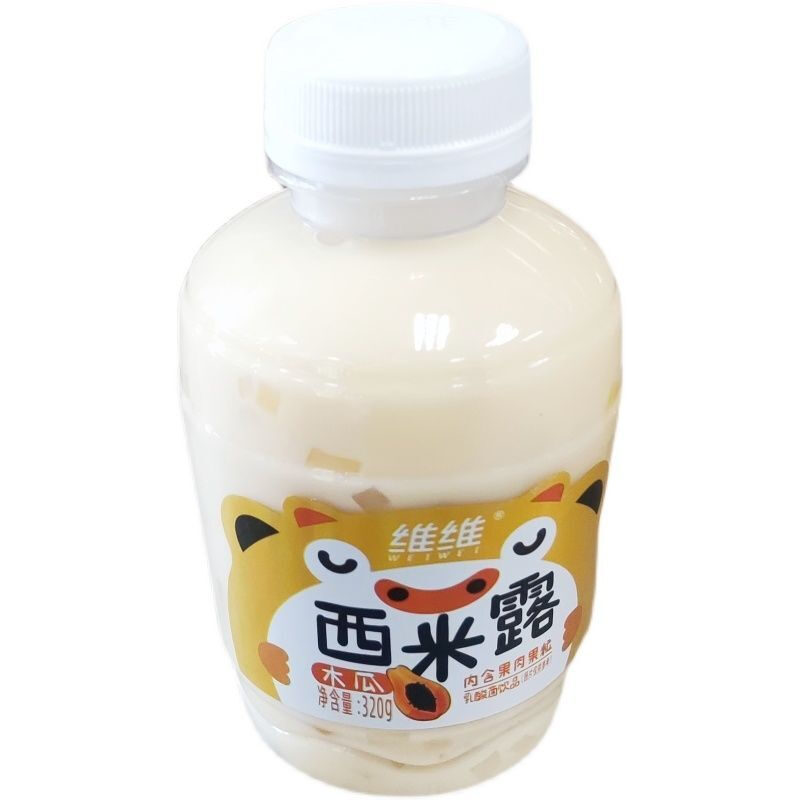 维维西米露320g乳酸菌饮品什锦味木瓜味椰奶味果粒奶昔休闲零食 5瓶西