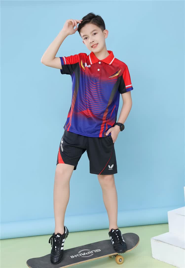限时秒杀马龙孙颖沙同款速干乒乓球服套装款男孩女短袖透气上衣比赛