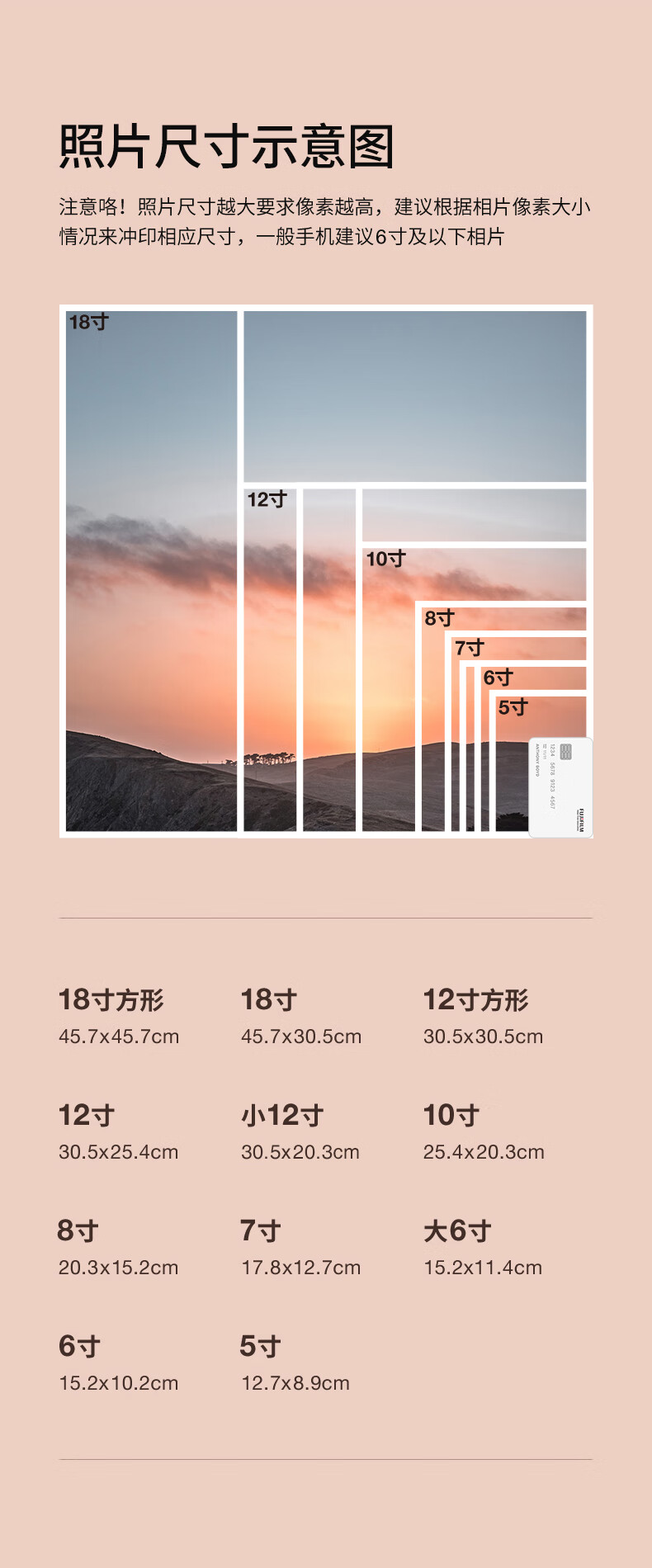 相片尺寸示意图图片