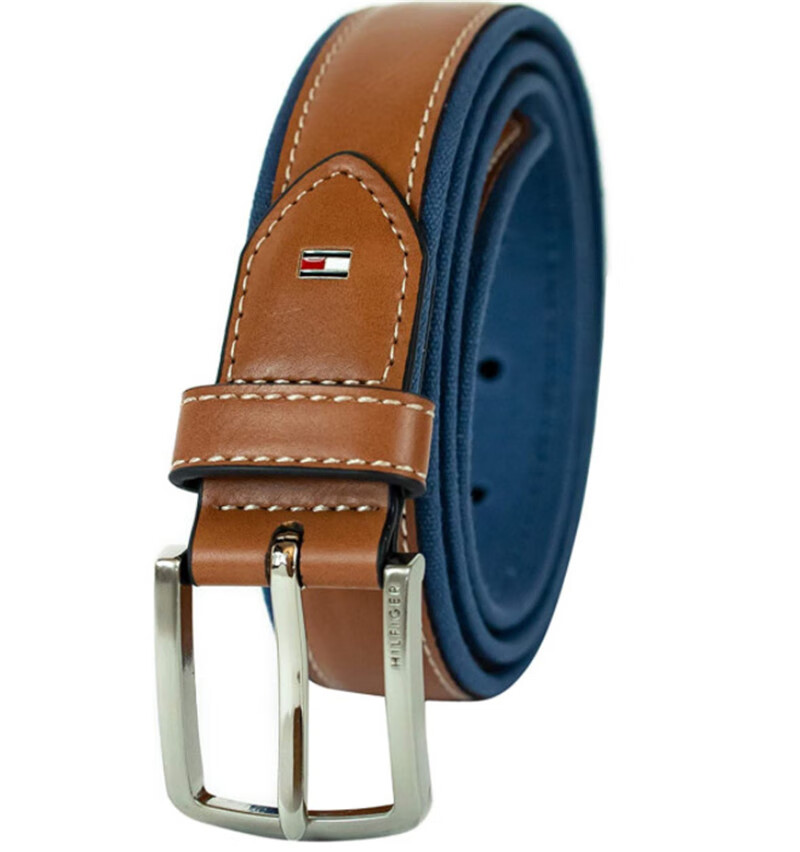 tommy hilfiger 汤米男腰带拼接帆布休闲百搭11tl02x0 black/natal1