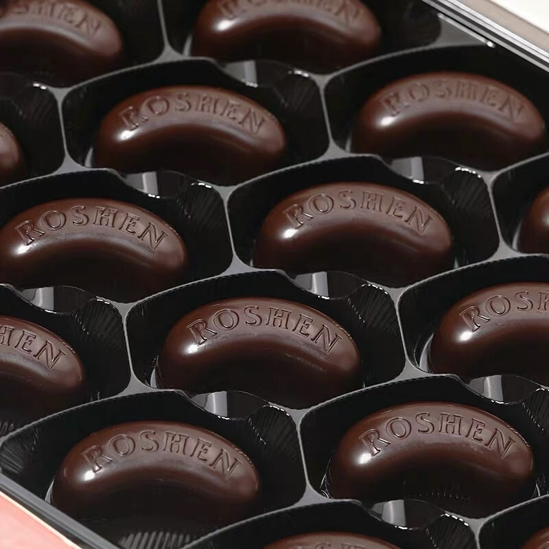 如胜酒心巧克力 乌克兰roshen如胜夹心酒心巧克力俄罗斯朗姆酒流心
