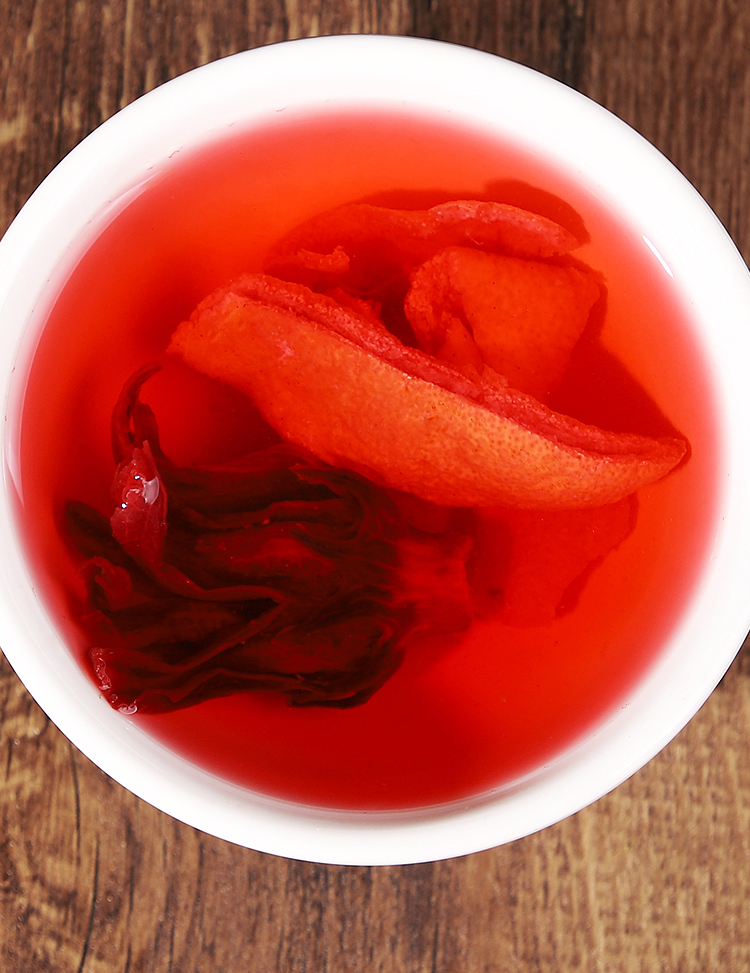 陈皮洛神花茶陈皮茶陈皮干同款九制陈皮洛神花玫瑰茄泡茶 洛神花 九制