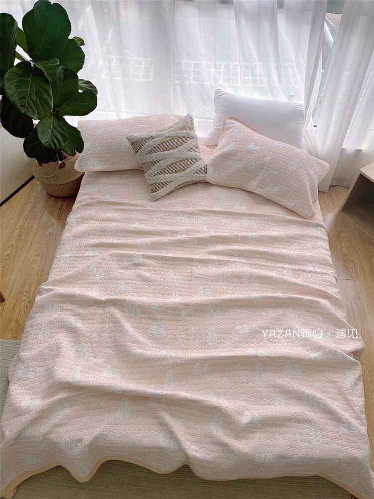 雅赞纱布软凉席纱布软凉席可水洗可折叠床单吸汗透气孕妇老人新生儿