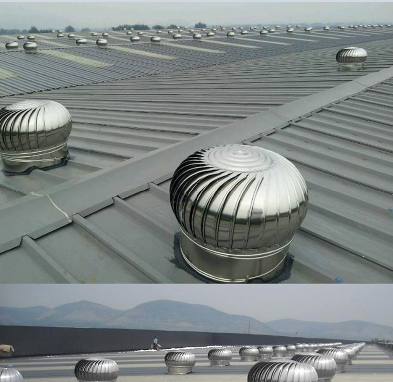 楼顶排气风球 304不锈钢无动力风帽屋顶通风器外墙烟道换气球成品防雨