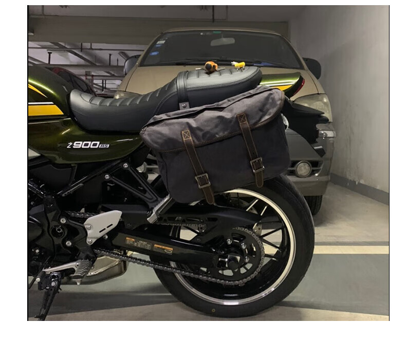 21-22款川崎z900rs改装边包 侧包 真皮边包 边箱 摩托车改装一键快拆