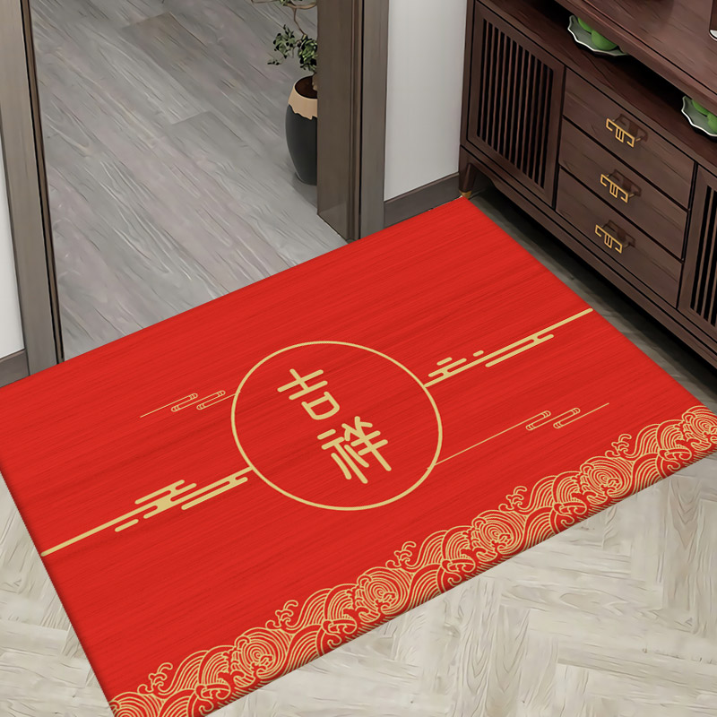 冰彩脚垫门垫进门入户门地垫门口家用垫子大门口过年红色脚踏垫xz1