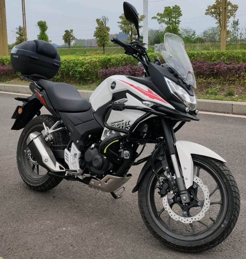 cbf190x不锈钢大包围防摔保险护杠改装配件 国四红色上下旅行版保险杠