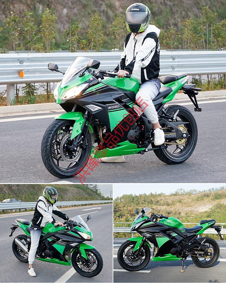 款式国四电喷小忍者摩托车400cc双缸水冷v6摩旅街跑车可上牌整车 白色