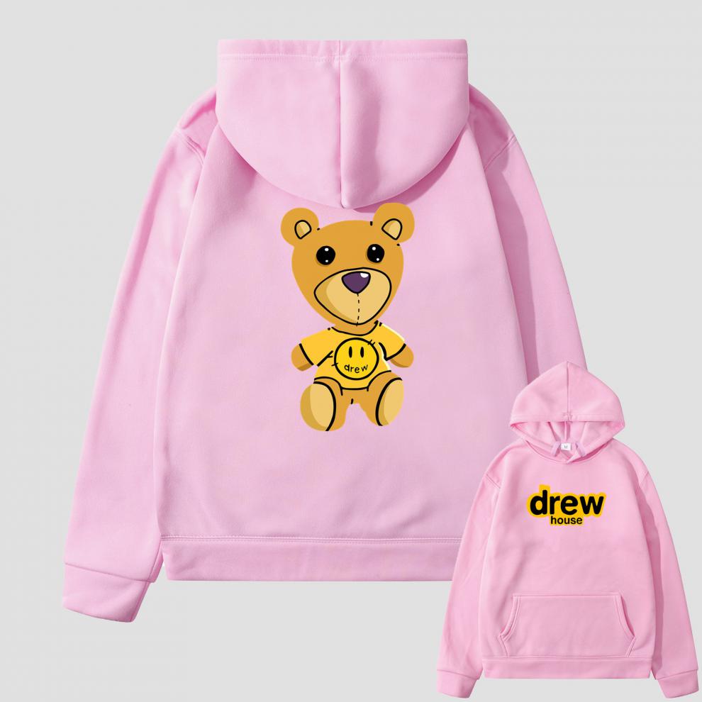 范西奢drewdrewhouse连帽衫贾斯汀比伯街头休闲drewhouse小熊卫衣红色