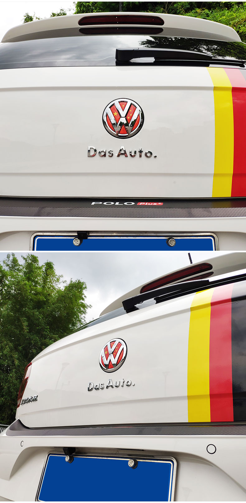 适用于大众dasauto车标贴polo凌度高尔夫速腾途观机盖尾门字母贴大众