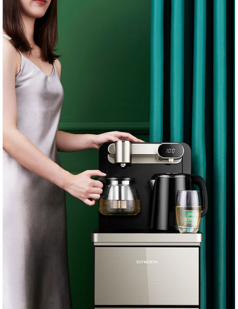 创维(skyworth)饮水机家用立式全自动智能下置水桶多功能冷热遥控小型