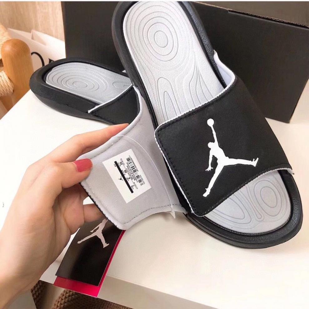 pkag【莆田纯原】aj拖鞋乔6飞人魔术贴凉拖鞋运动篮球一字拖情侣款