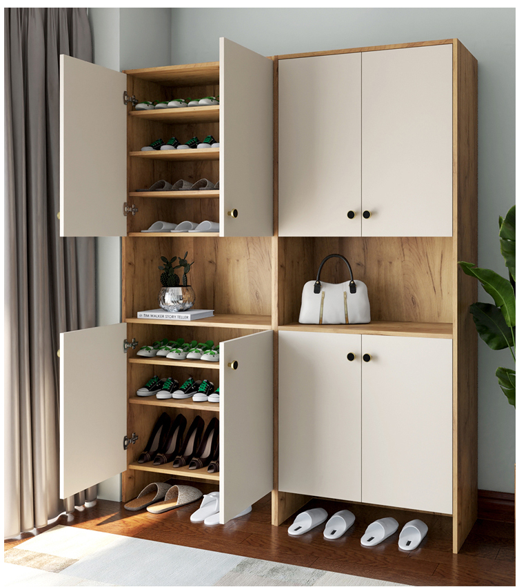 鞋柜实木北欧入户高柜现代进门门厅柜小户型家用储物柜可定做定制08米