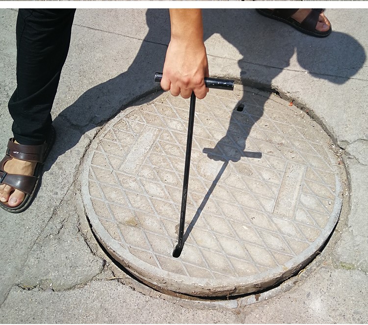 井盖开启工具 井盖拉勾下水道水泥物业t型钢筋挂钩子提拉手杆配件开启