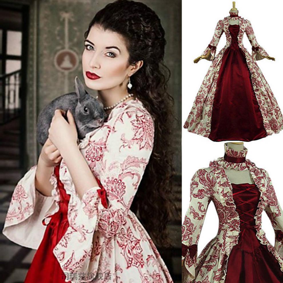 欧洲中世纪服装法式复古纪礼服蓬蓬裙舞台话剧影楼拍照公主演出服