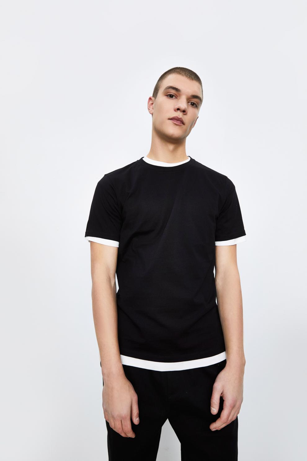 ur2021夏季新品男装简约休闲薄款圆领落肩袖t恤衫mb08b4mn2002 本白