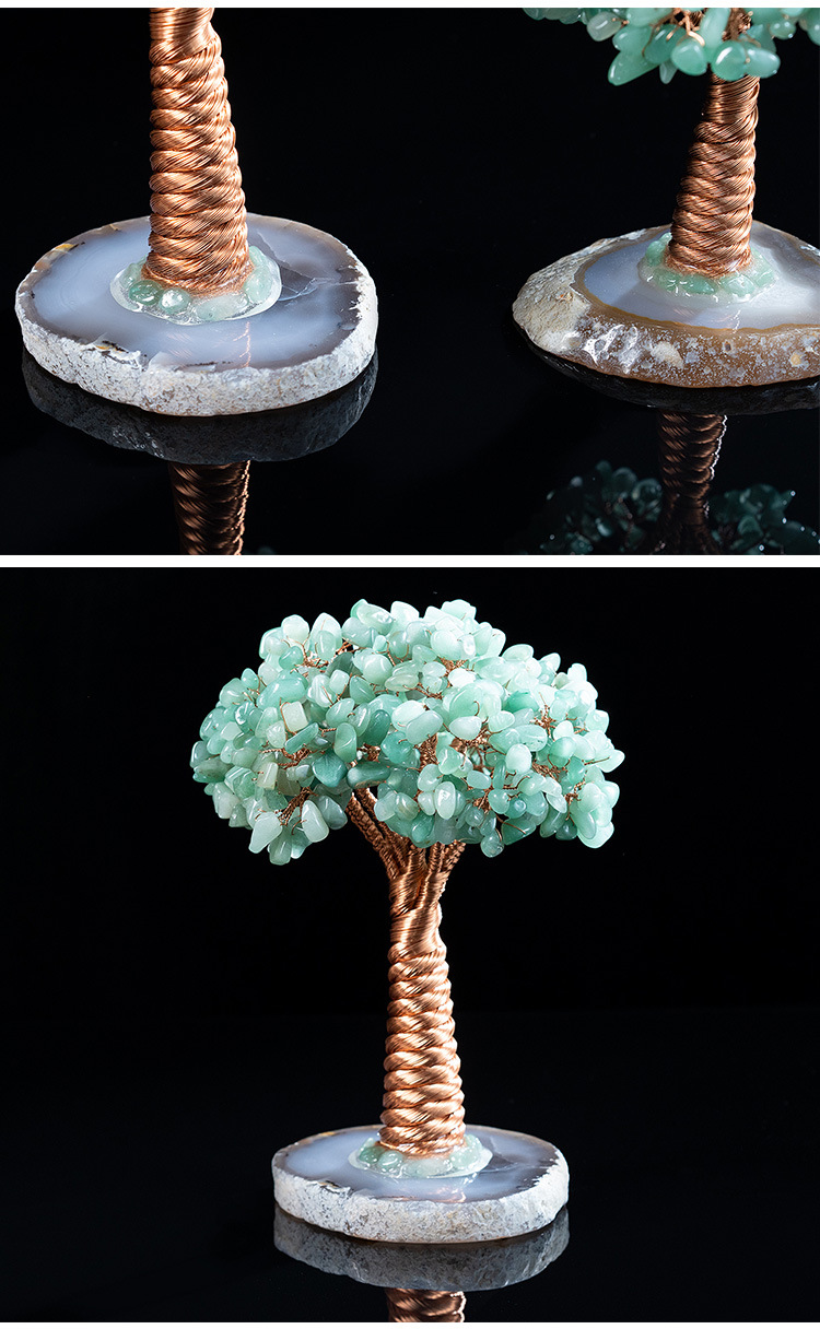 菲落黄水晶玛瑙发财树黄水晶树许愿树家居摆件水晶工艺礼品大号紫水晶